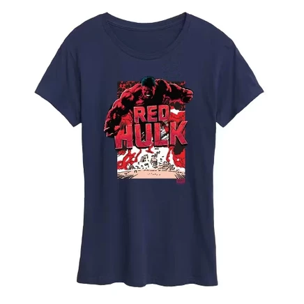 Женская футболка Marvel Angry Red Hulk, синяя