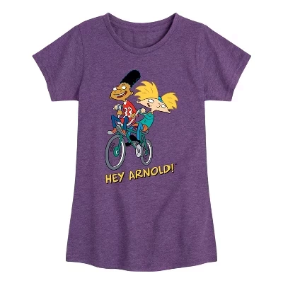 Приталенная футболка с коротким рукавом и графическим рисунком Arnold and Gerold Bike фиолетового цвета