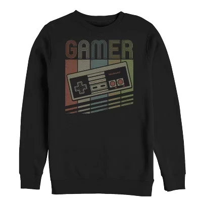 Мужская толстовка с геймпадом NES Gamer Controller в стиле ретро черного цвета