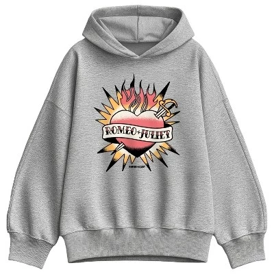 Женская - - R+J Tattoo Оверсайз флисовая толстовка с капюшоном athletic heather