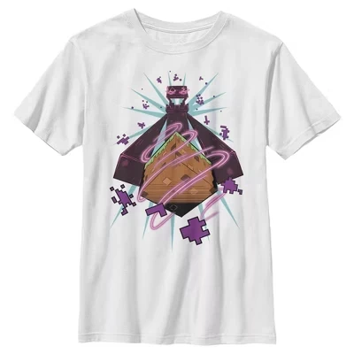 Футболка Enderman для мальчика белого цвета