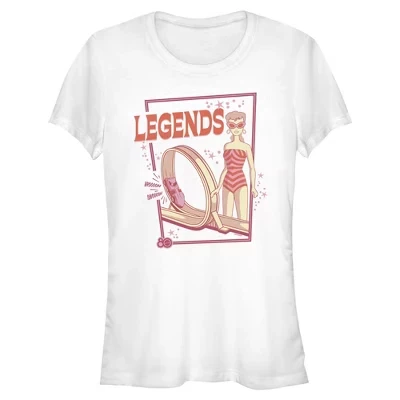 Женская футболка Mattel Hot Wheels и Barbie Legends для юниорок белого цвета