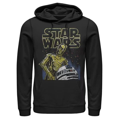 Мужское худи Star Wars C-3PO и R2-D2, черное