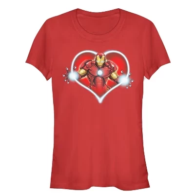 Женская футболка Marvel Iron Man Heart Frame, красная