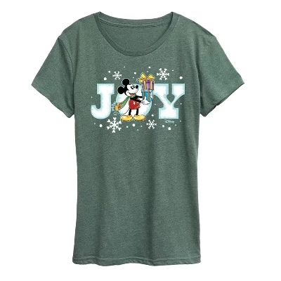 Женская футболка Disney Joy Mickey, серо-зеленая