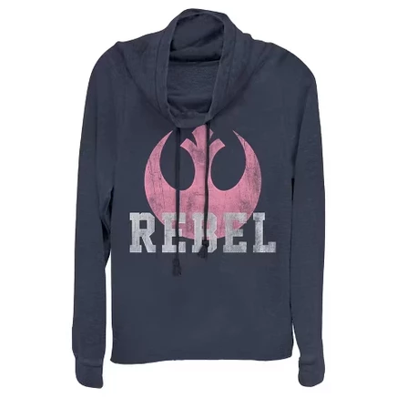 Женская толстовка с капюшоном The Force Awakens Rebel для юниорок темно-синего цвета