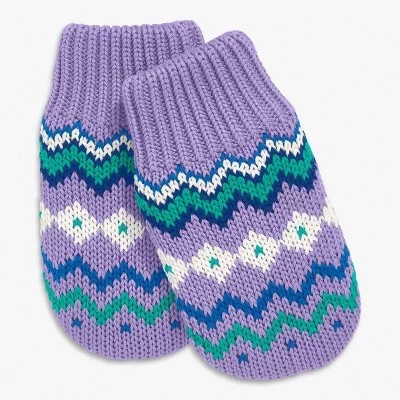 Детские варежки Fair Isle на флисовой подкладке iris