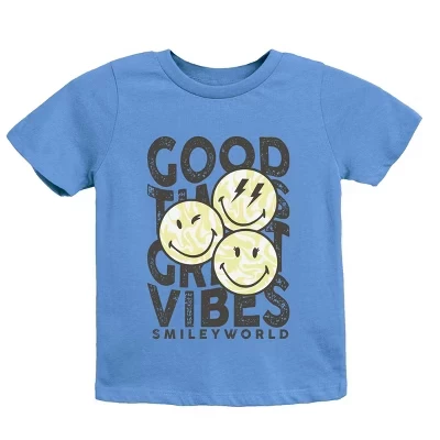 Молодежная футболка с коротким рукавом SmileyWorld Good Times Great Vibes columbia
