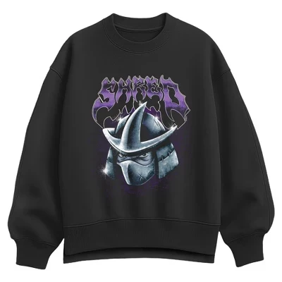 Женская толстовка Shredder Chrome Oversize из флиса черного цвета