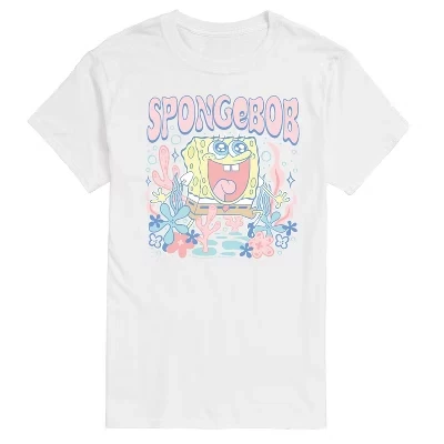 Мужская футболка SpongeBob, пастельный Спанч Боб, белая