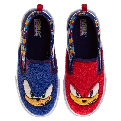 Boys Slip-On Canvas Character Sneakers - Spider-Man, Sonic & TMNT (Big Kid) blue