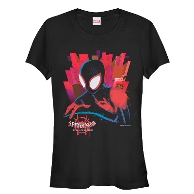 Женская футболка Marvel Человек-паук: Через вселенные, черная