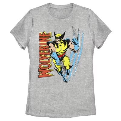 Женская футболка X-Men Wolverine, серая меланжевая