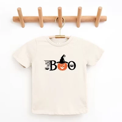 Детская футболка The Juniper Shop Boo Pumpkin, кремовая