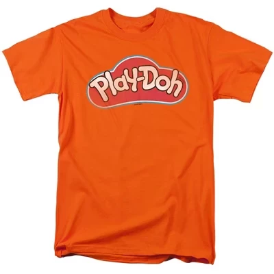 Футболка для взрослых Play Doh Lid оранжевого цвета