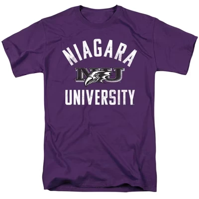 Мужская футболка NCAA Niagara, логотип «Орлы», фиолетовая