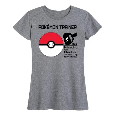 Женская футболка Pokemon Trainer, серая