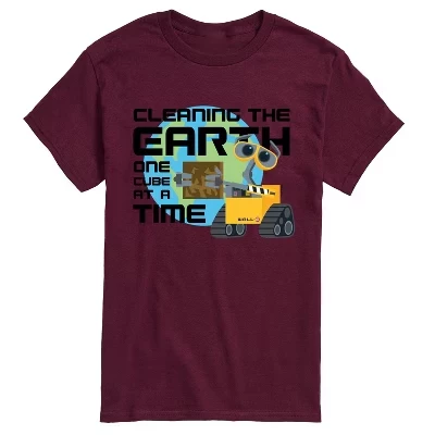 Мужская футболка с коротким рукавом Cleaning the Earth с графическим рисунком темно-бордового цвета
