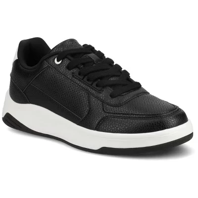 Кроссовки Vance Mens Swift Comfort средней и широкой ширины с перфорацией и низким берцем черного цвета