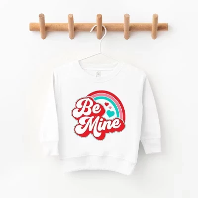 Толстовка с рисунком для малышей Be Mine Rainbow, белая