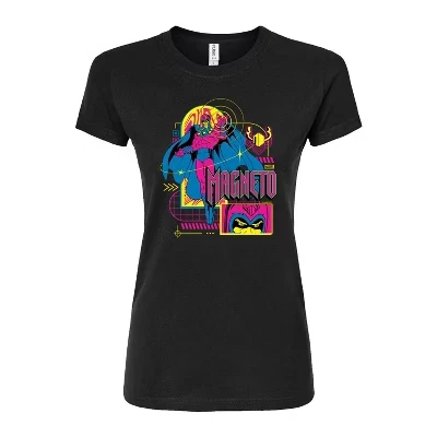 Women's -  - X-Men Magneto Vaporwave Fitted Graphic T-Shirt black