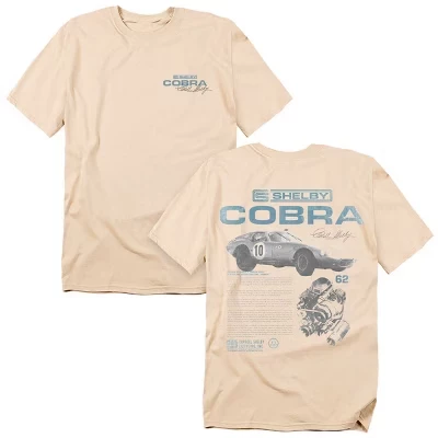 Мужская футболка с инфографикой Cobra Racing кремового цвета