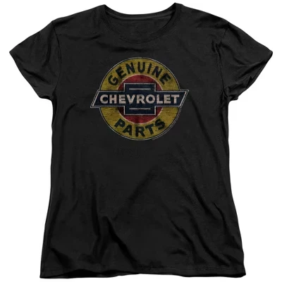 Женская футболка с надписью Distressed Sign из натуральной кожи Chevy Parts черного цвета