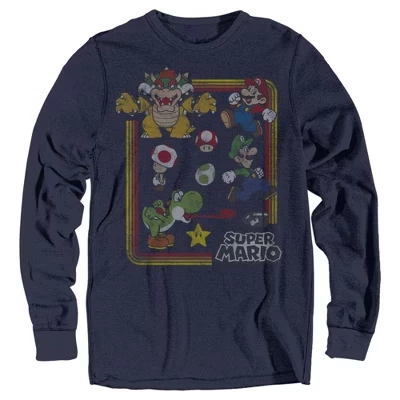 Мужской лонгслив Nintendo Super Mario, синий