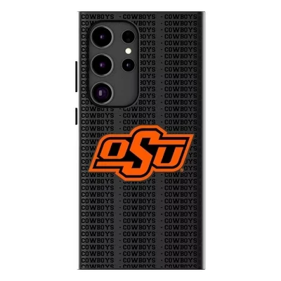 NCAA Big 12 Universities Текстовый фон, совместимый с MagSafe Чехол для мобильного телефона Samsung Galaxy oklahoma state cowboys
