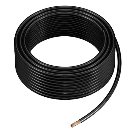 Провод THHN 3 AWG, 19-многожильный, 100% OFC медный строительный электрический провод с нейлоновой оболочкой, рассчитанный на напряжение до 600 Вольт, черный (50 футов)