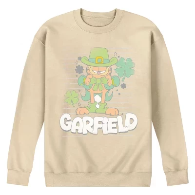 Мужская флисовая толстовка с рисунком Garf Clovers Graphic кремового цвета