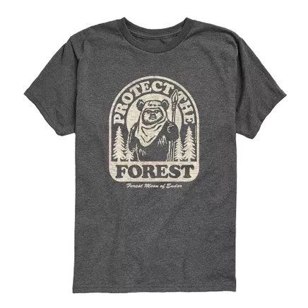 Футболка с коротким рукавом Ewok Protect The Forest с изображением верескового угля