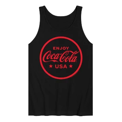 Мужская майка Enjoy Coca Cola USA с графическим принтом, черная