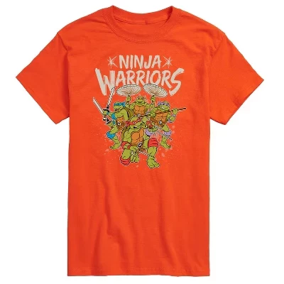 Мужская футболка Ninja Warriors с коротким рукавом и рисунком оранжевого цвета