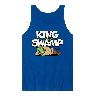 Мужская майка Shrek King of the Swamp, синяя