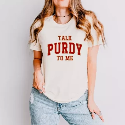 Кремовая футболка с коротким рукавом Varsity Talk Purdy To Me