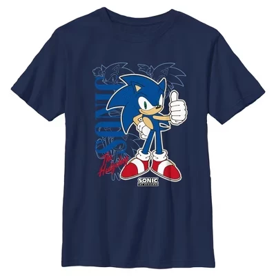Футболка для мальчиков Sonic Thumbs Up, синяя