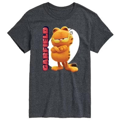 Мужская футболка Garfield с принтом, меланж-антрацит