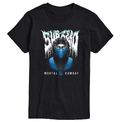 Мужская футболка Sub Zero Metal с коротким рукавом и графическим рисунком, черная