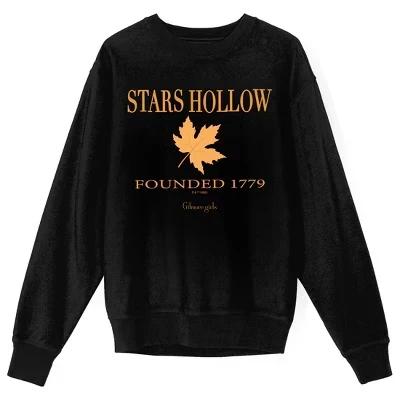 Толстовка с круглым вырезом Stars Hollow Gold Leaf для взрослых черная черный