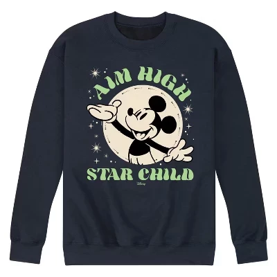 Мужская флисовая толстовка с рисунком Aim High Star Child