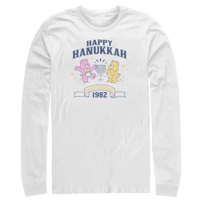 Мужской лонгслив Care Bears Happy Hanukkah, белый
