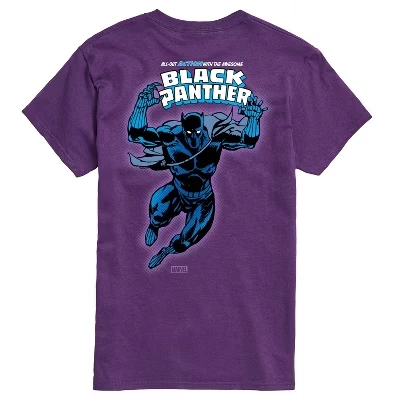 Men's -  - Black Panther Comic Book Cover Short Sleeve Graphic T-Shirt purple