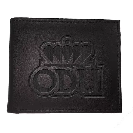 Evergreen NCAA Old Dominion Monarchs Черный кожаный двойной кошелек с официальной лицензией и подарочной коробкой