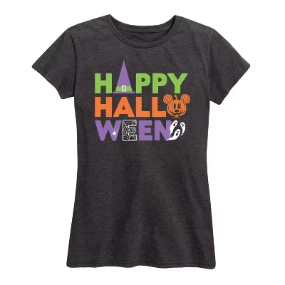 Женская футболка Happy Halloween с коротким рукавом и графическим рисунком heather charcoal