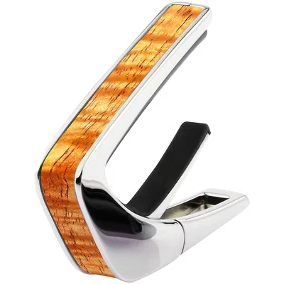 Каподастр Thalia Exotic Series хром, инкрустация koa
