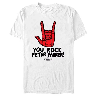 Мужская футболка с изображением Человека-паука: Домой дороги нет, Ты зажигаешь, Питер Паркер, белая