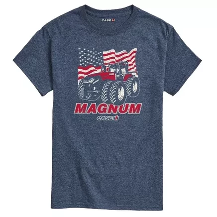 Мужская футболка Case IH Magnum с флагом, голубой меланж