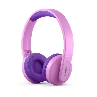 Детские беспроводные наушники Philips с микрофоном, розовые