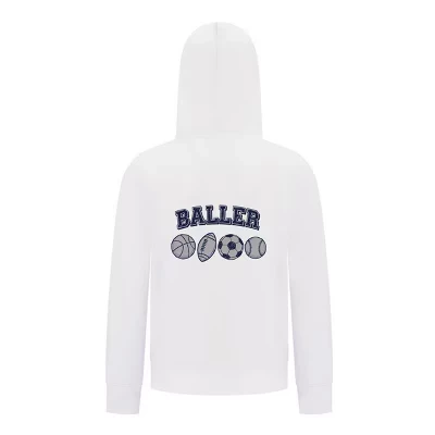 Спортивная коллекция толстовок на молнии для мальчиков – Ballers Multi-Sport Graphic Sweatshirt белого цвета